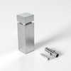 Outwater Square Standoff, 3/4 in Sq Sz, Square Shape, Steel Chrome 3P1.56.00865